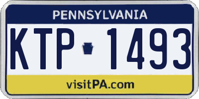 PA license plate KTP1493