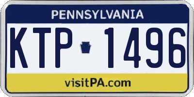 PA license plate KTP1496