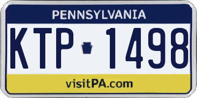 PA license plate KTP1498