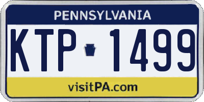 PA license plate KTP1499