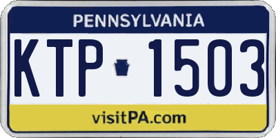 PA license plate KTP1503