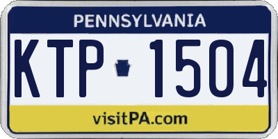 PA license plate KTP1504