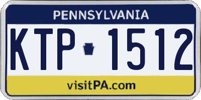 PA license plate KTP1512
