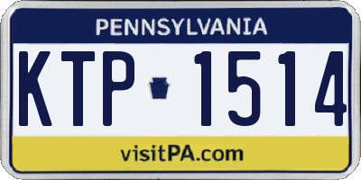 PA license plate KTP1514