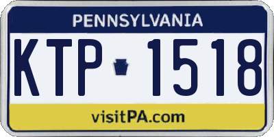 PA license plate KTP1518