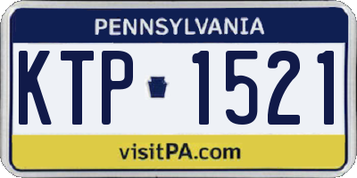 PA license plate KTP1521