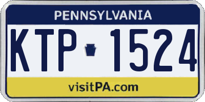PA license plate KTP1524