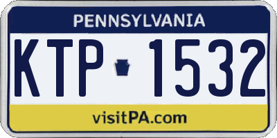 PA license plate KTP1532
