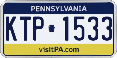 PA license plate KTP1533