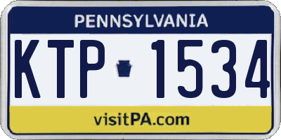 PA license plate KTP1534