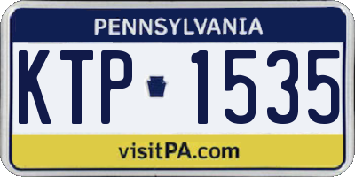 PA license plate KTP1535