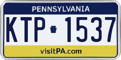 PA license plate KTP1537