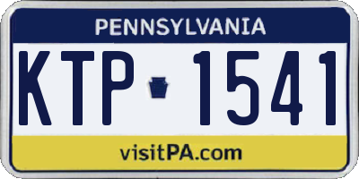 PA license plate KTP1541