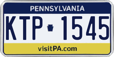 PA license plate KTP1545