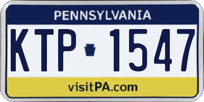 PA license plate KTP1547