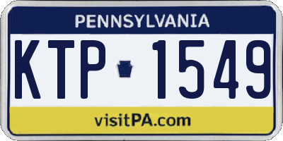 PA license plate KTP1549
