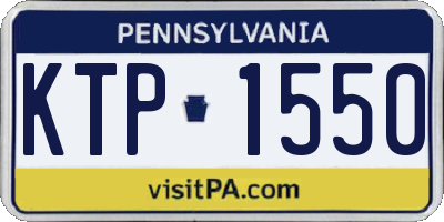 PA license plate KTP1550