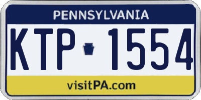 PA license plate KTP1554