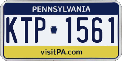PA license plate KTP1561