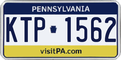 PA license plate KTP1562
