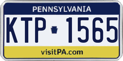 PA license plate KTP1565