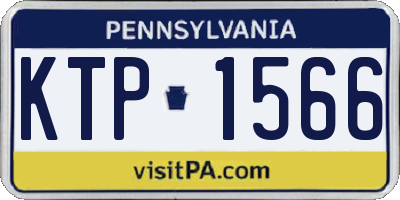 PA license plate KTP1566
