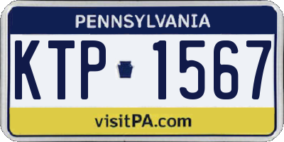 PA license plate KTP1567