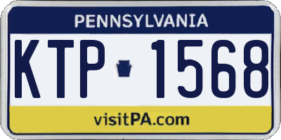 PA license plate KTP1568