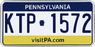 PA license plate KTP1572