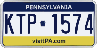 PA license plate KTP1574