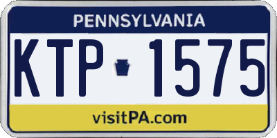 PA license plate KTP1575