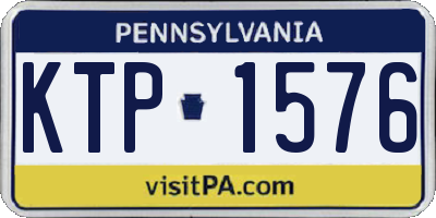PA license plate KTP1576