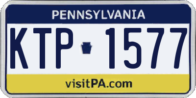 PA license plate KTP1577