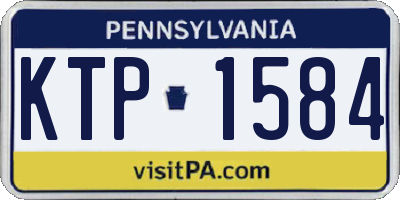 PA license plate KTP1584