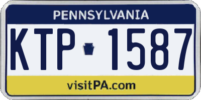PA license plate KTP1587