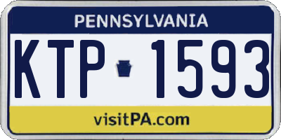 PA license plate KTP1593