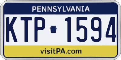 PA license plate KTP1594