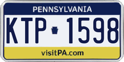 PA license plate KTP1598