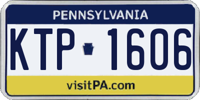 PA license plate KTP1606