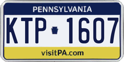PA license plate KTP1607