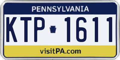 PA license plate KTP1611