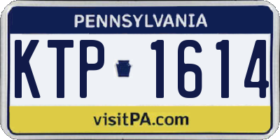 PA license plate KTP1614