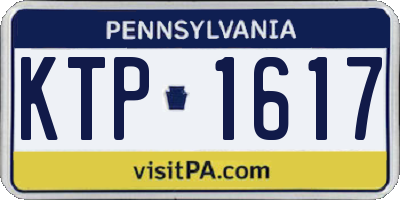 PA license plate KTP1617