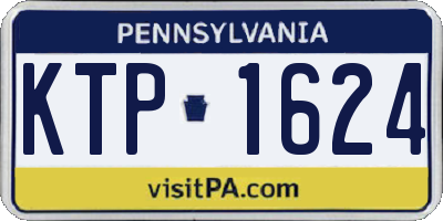 PA license plate KTP1624