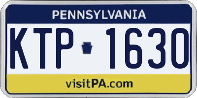 PA license plate KTP1630