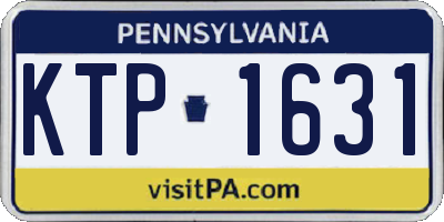 PA license plate KTP1631