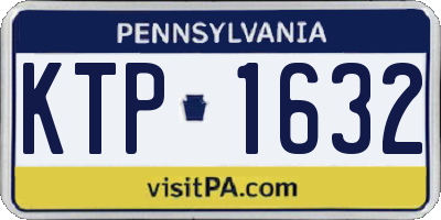 PA license plate KTP1632