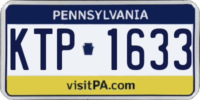 PA license plate KTP1633