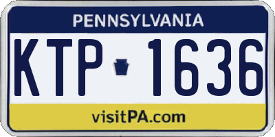 PA license plate KTP1636