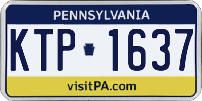 PA license plate KTP1637